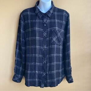 Rails plaid Long Sleeve Shirt Size L